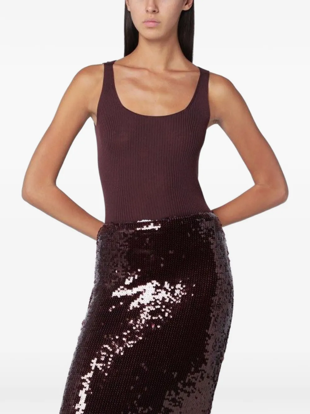 Roberto Collina wool tank top - Marrone