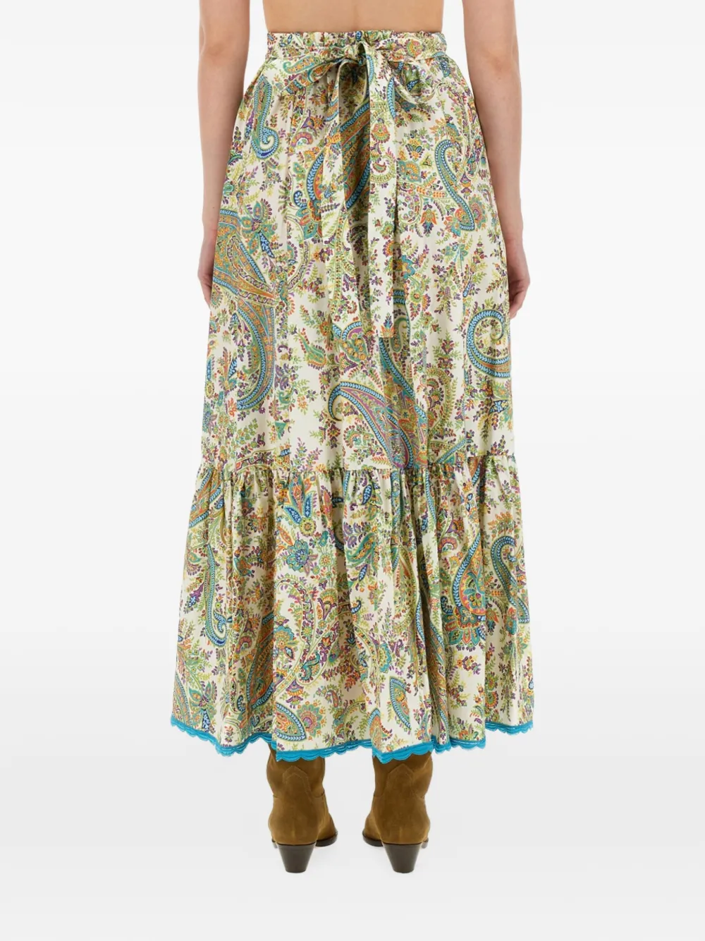 ETRO Gelaagde maxi-rok met paisley-print Groen
