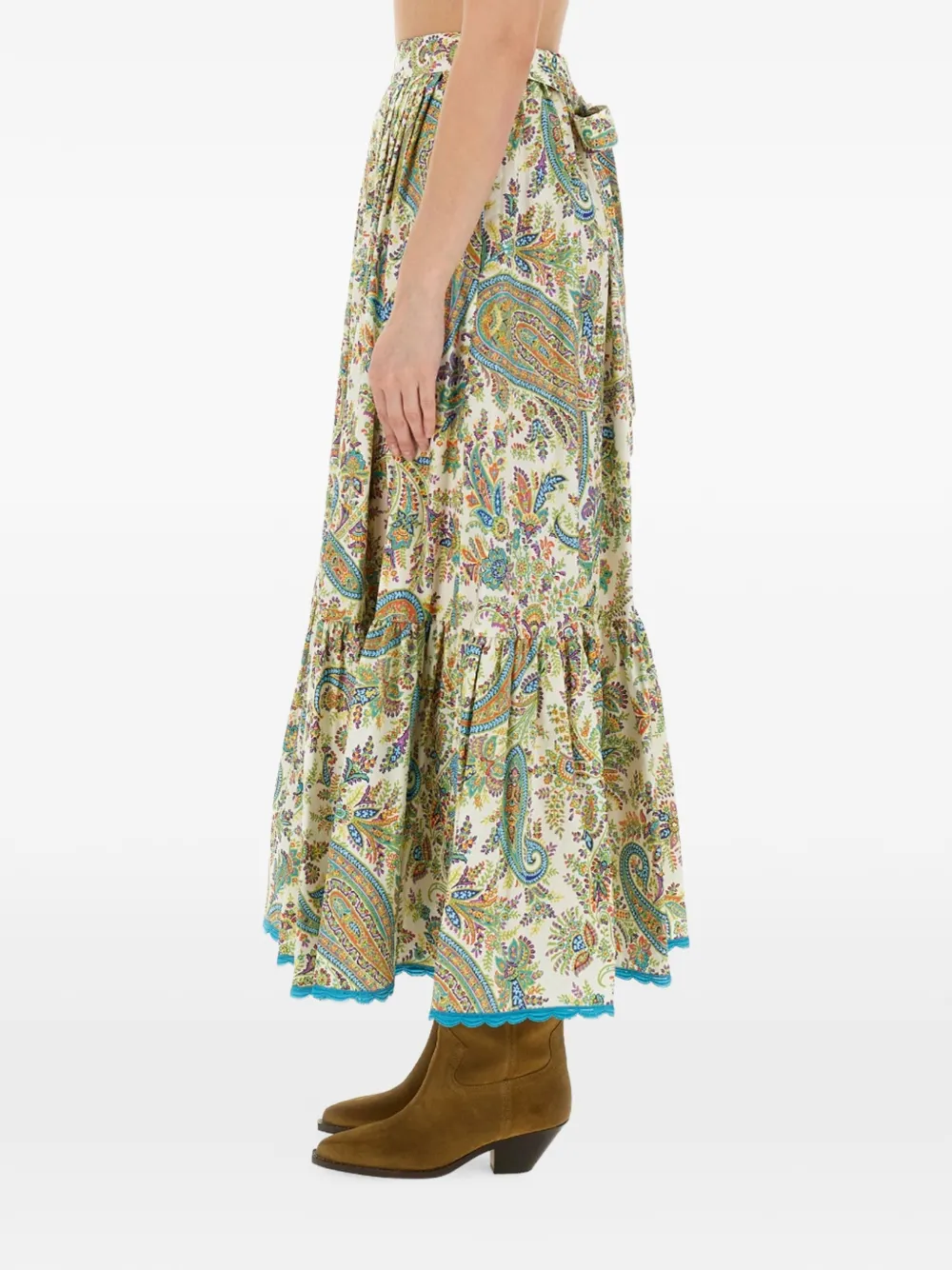 ETRO Gelaagde maxi-rok met paisley-print Groen