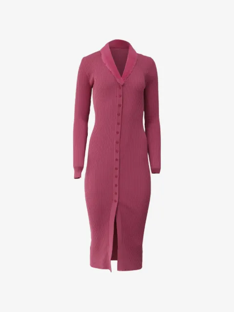 STAUD Celina ribbed button dress