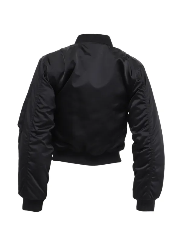 Balenciaga Pre-Owned Cropped Bomber Jacket | Black | FARFETCH JO