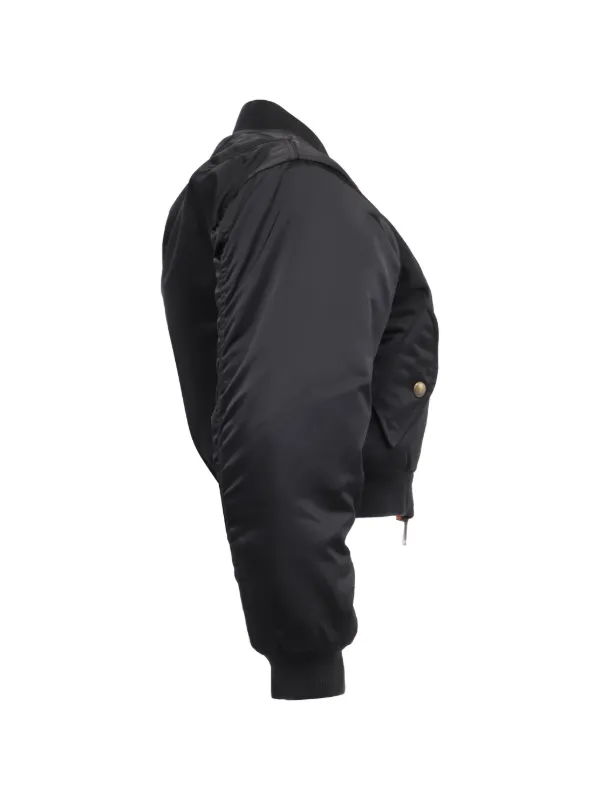 Balenciaga Pre-Owned Cropped Bomber Jacket | Black | FARFETCH JO
