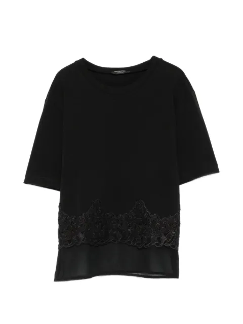 Margittes lace-trim T-shirt