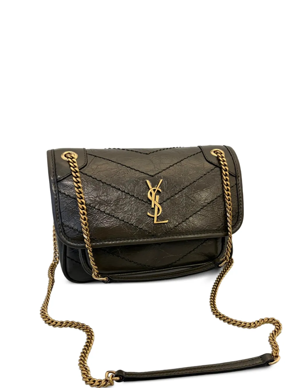 Saint Laurent mini Niki leather shoulder bag - Green