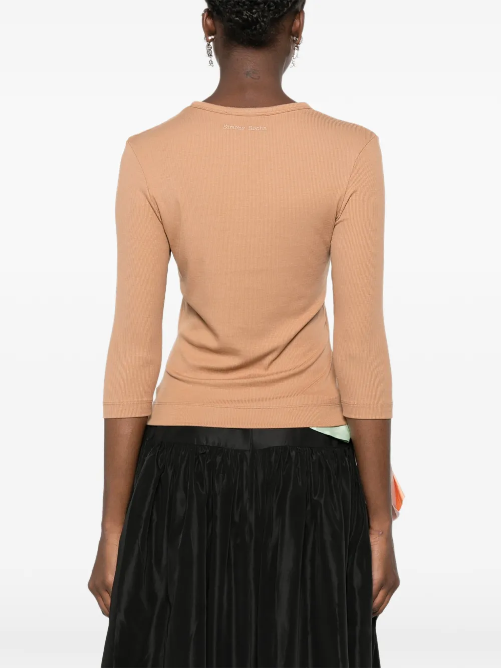 Simone Rocha T-shirt met verfraaid detail Bruin