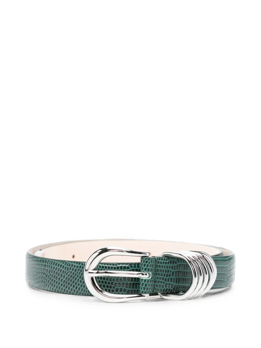Déhanche Hollyhock lizard-effect belt - Verde