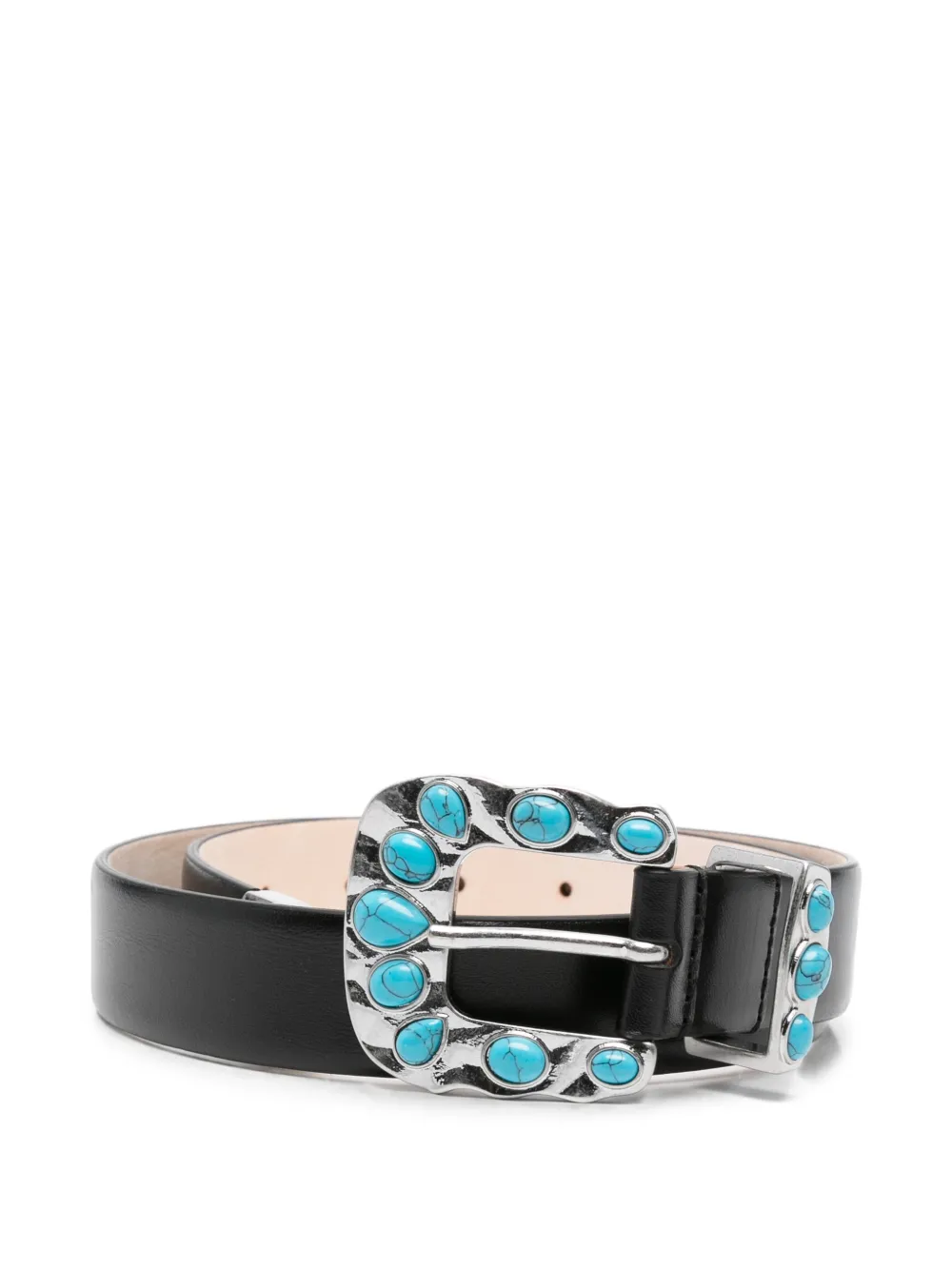 Déhanche Juna turquoise-embellished belt - Nero