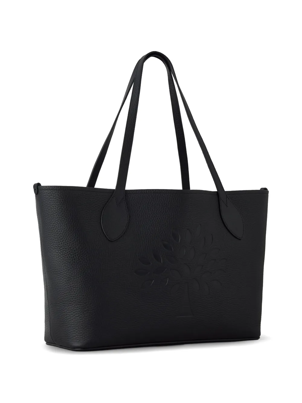 Mulberry Tree Logo-embossed Tote Bag In Black