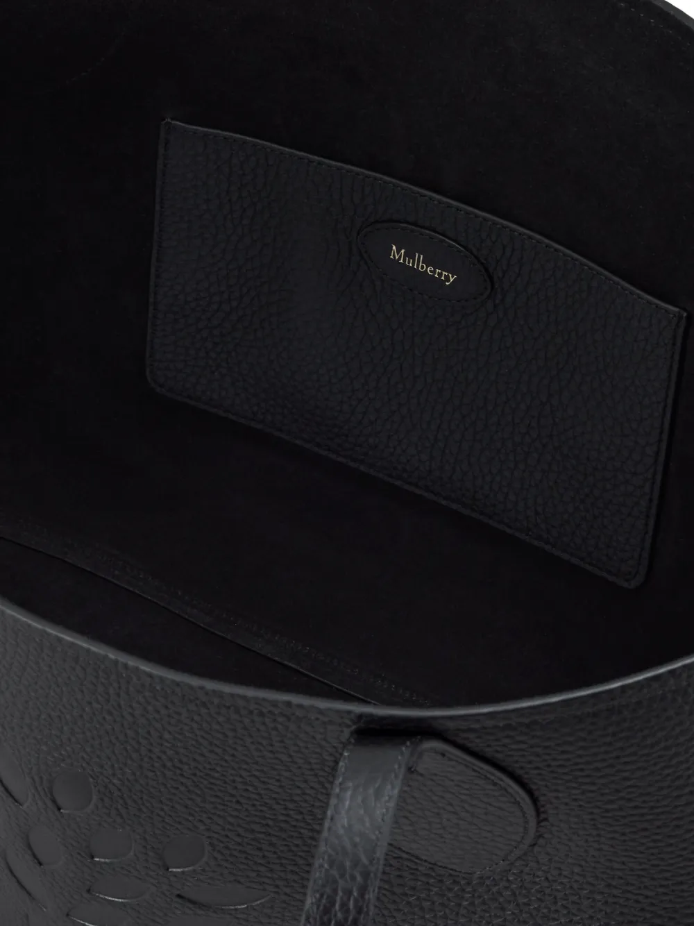 Mulberry Tree Logo-embossed Tote Bag In Black