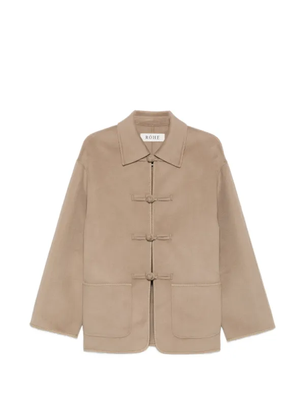 Róhe Mandarin-fastening Jacket in Brown