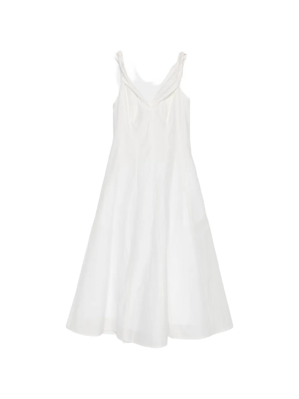 Róhe twisted-shoulder dress - White
