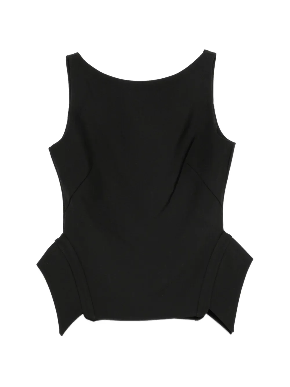Róhe deconstructed peplum-detail top - Nero