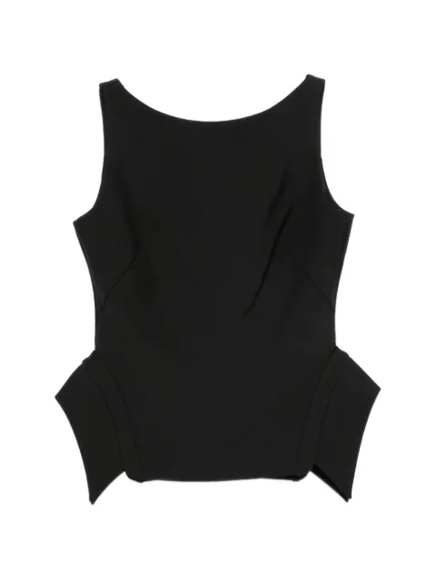 Róhe deconstructed peplum-detail top