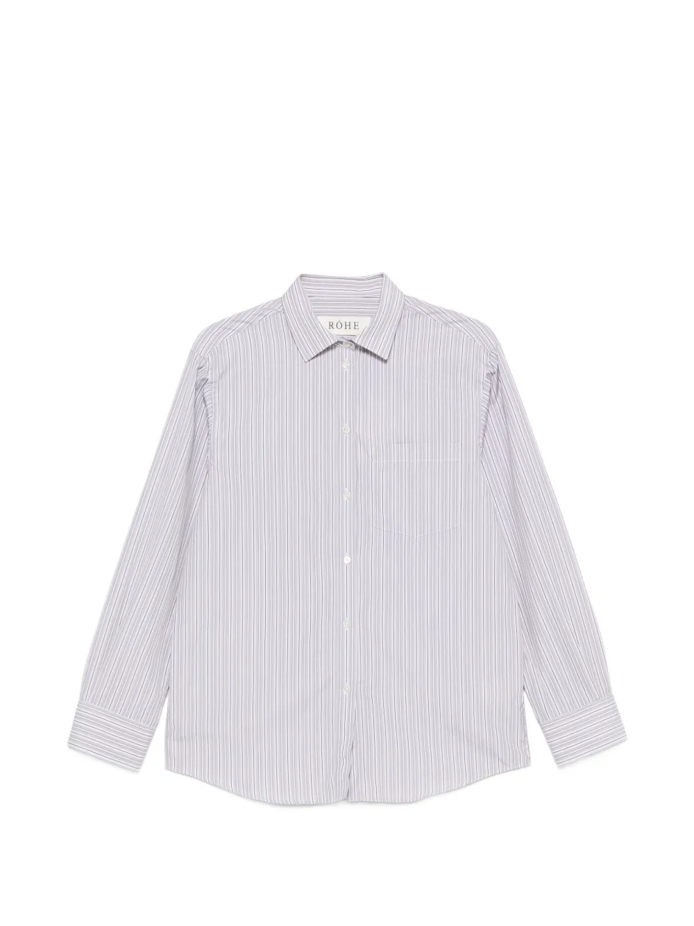 Róhe striped cotton shirt - Grigio