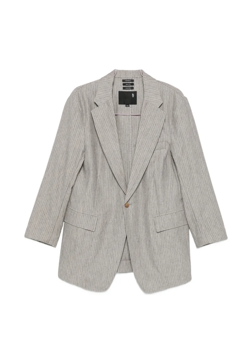 R13 pinstripe-pattern blazer - Grau