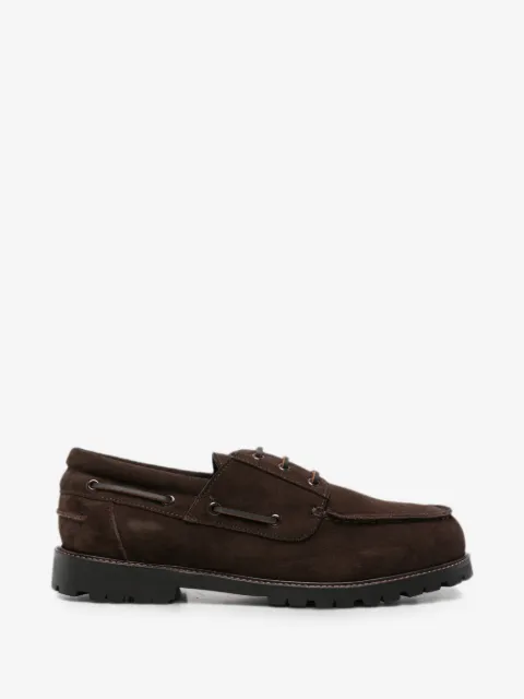 Studio Nicholson chaussures bateau en daim à lacets