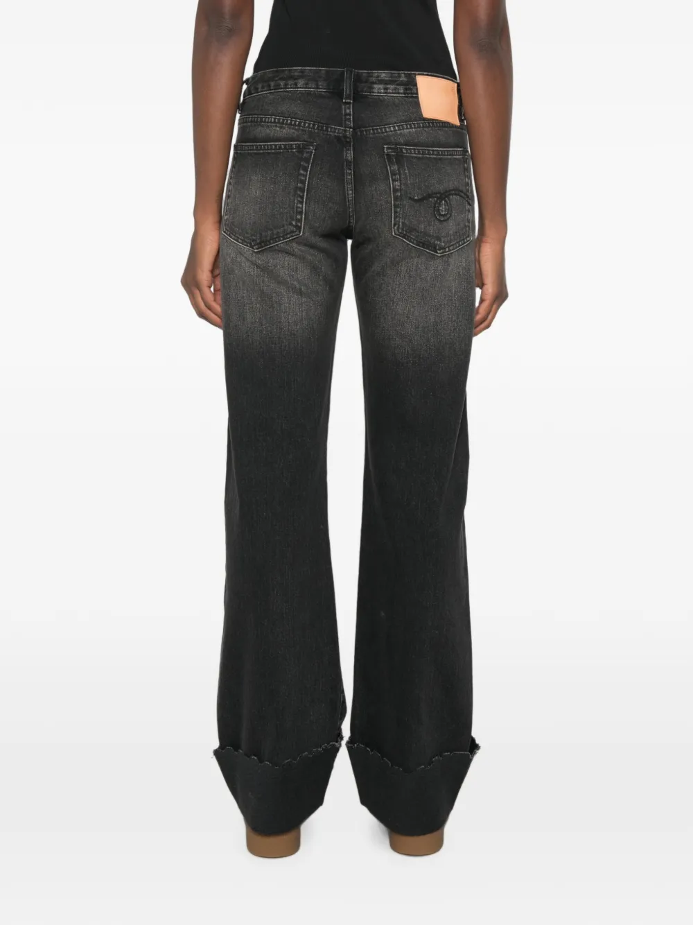 R13 Effie cuffed jeans Zwart