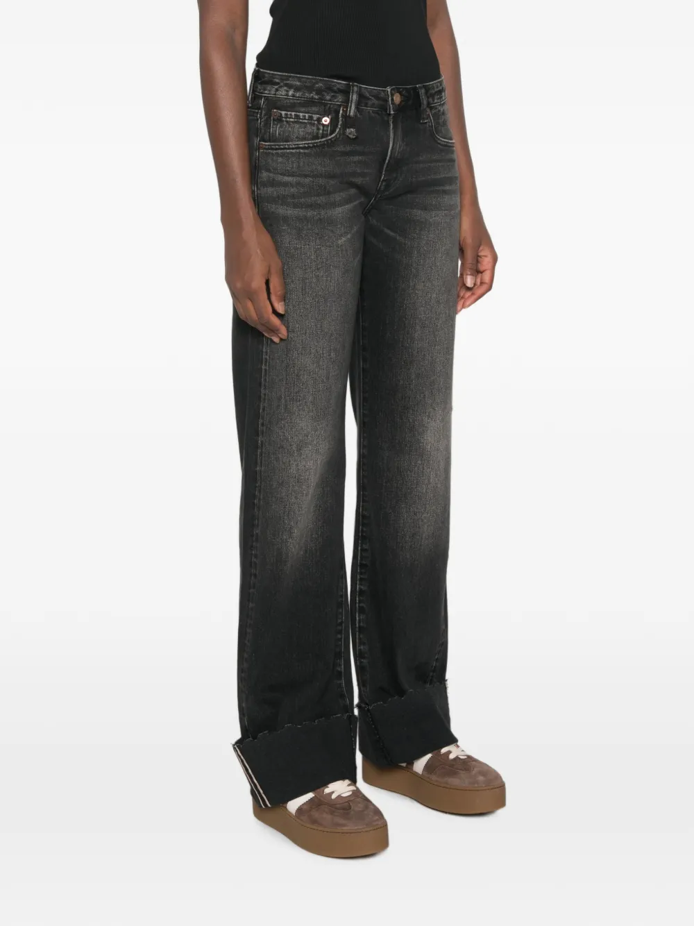 R13 Effie cuffed jeans Zwart