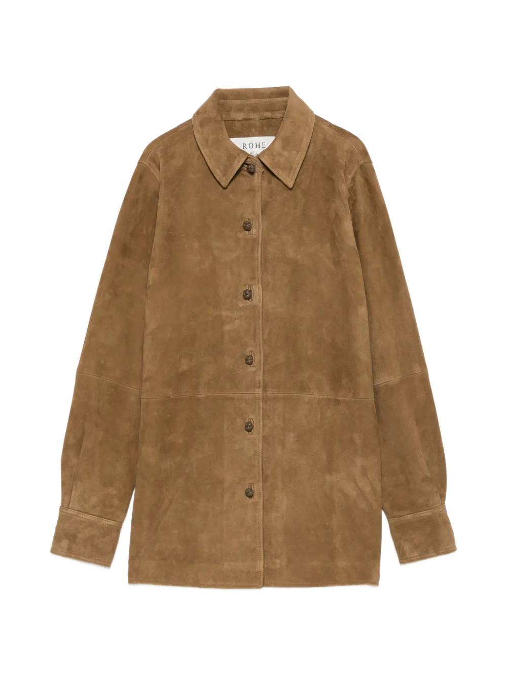 Róhe mandarin-fastening coat - Braun