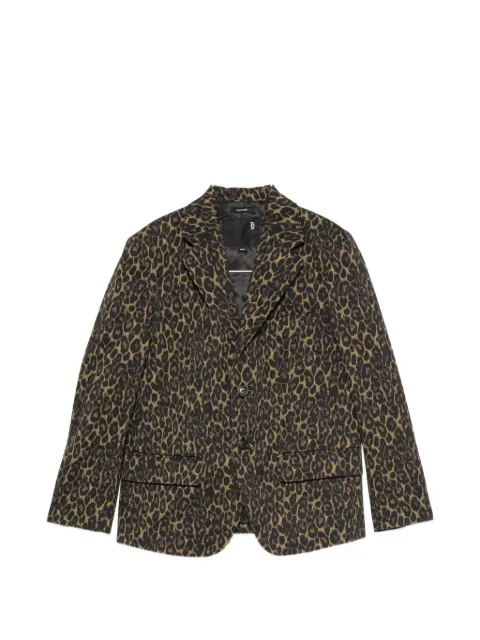 R13 leopard-print buttoned blazer