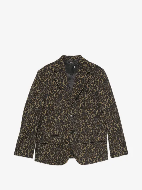 R13 leopard-print buttoned blazer