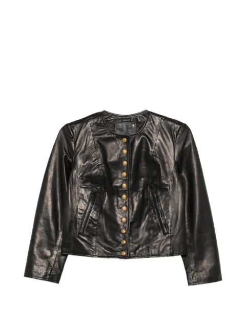 R13 button-up leather jacket