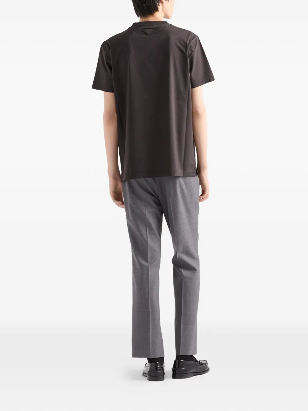  Prada Printed Cotton T-shirt - Grey 