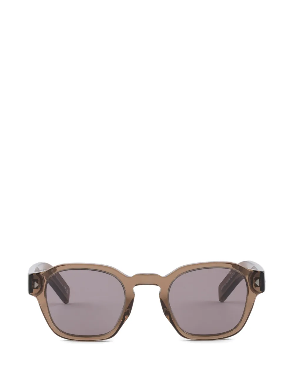 Prada Eyewear sunglasses with the iconic metal plaque - Marrone