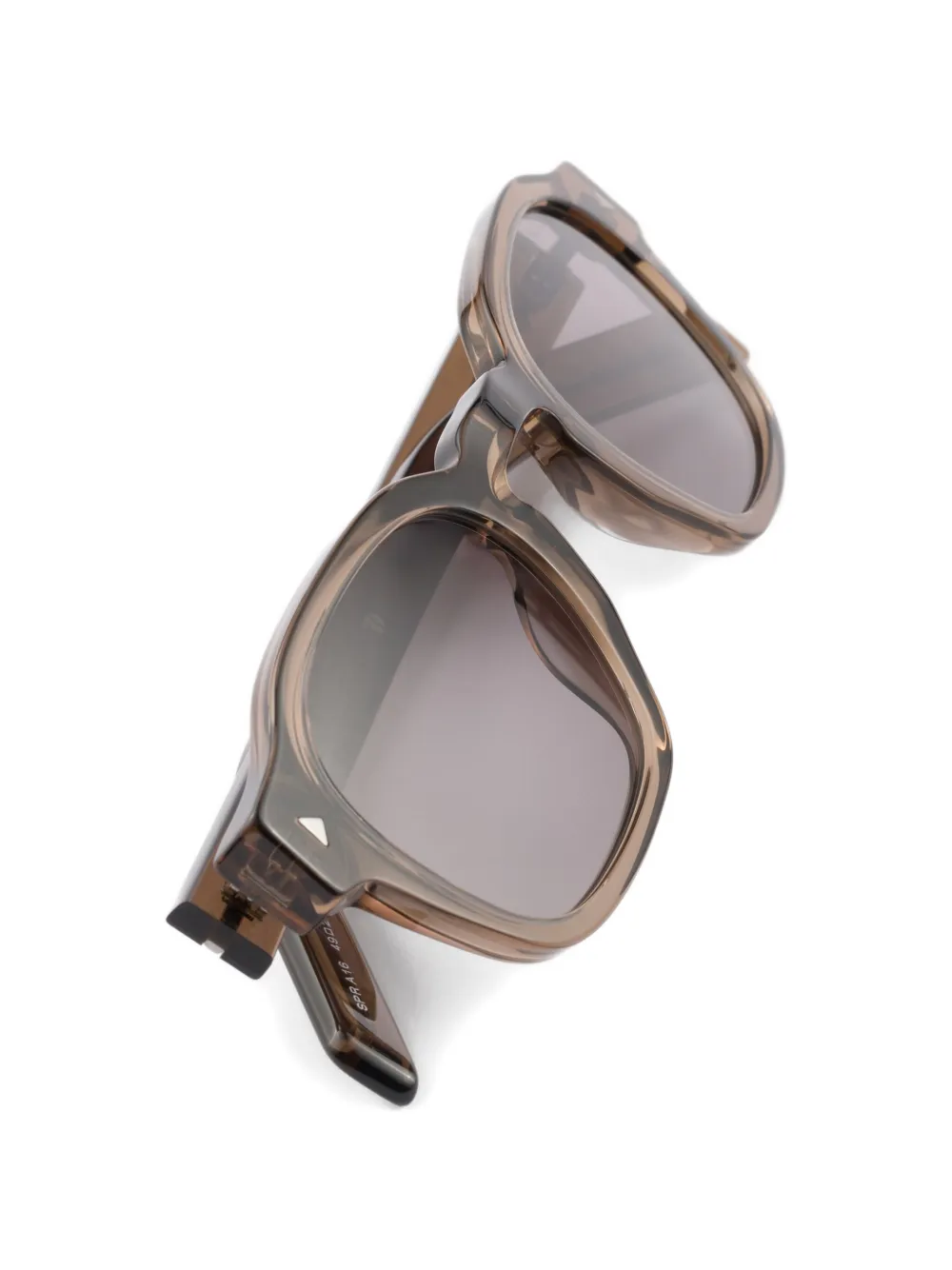 Prada Eyewear Zonnebril met het iconische metalen plakkaat Bruin