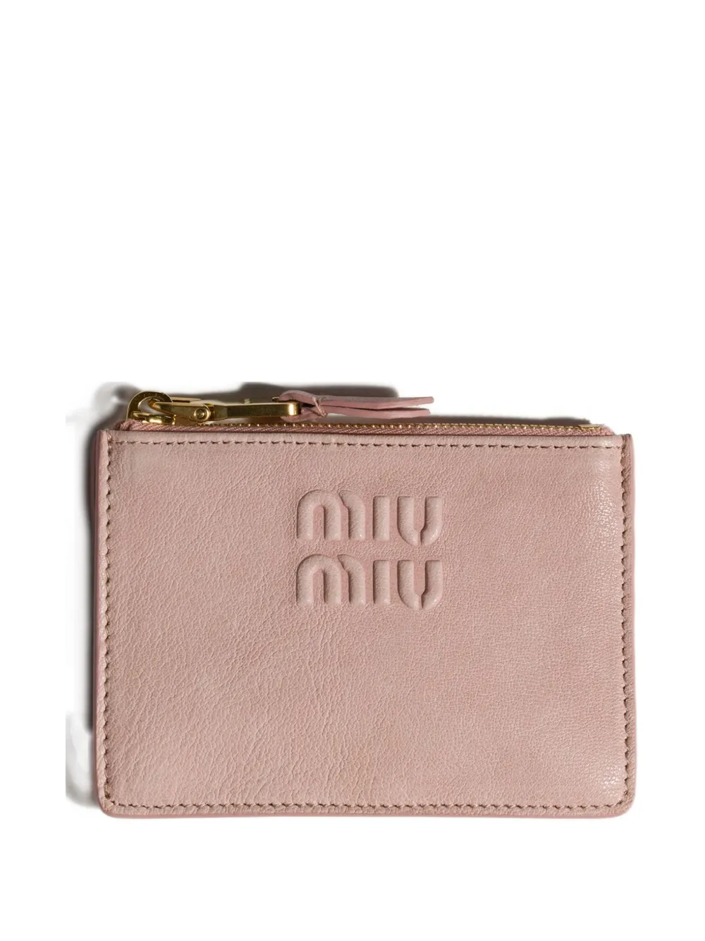 Miu Miu nappa-leather card holder - Rosa