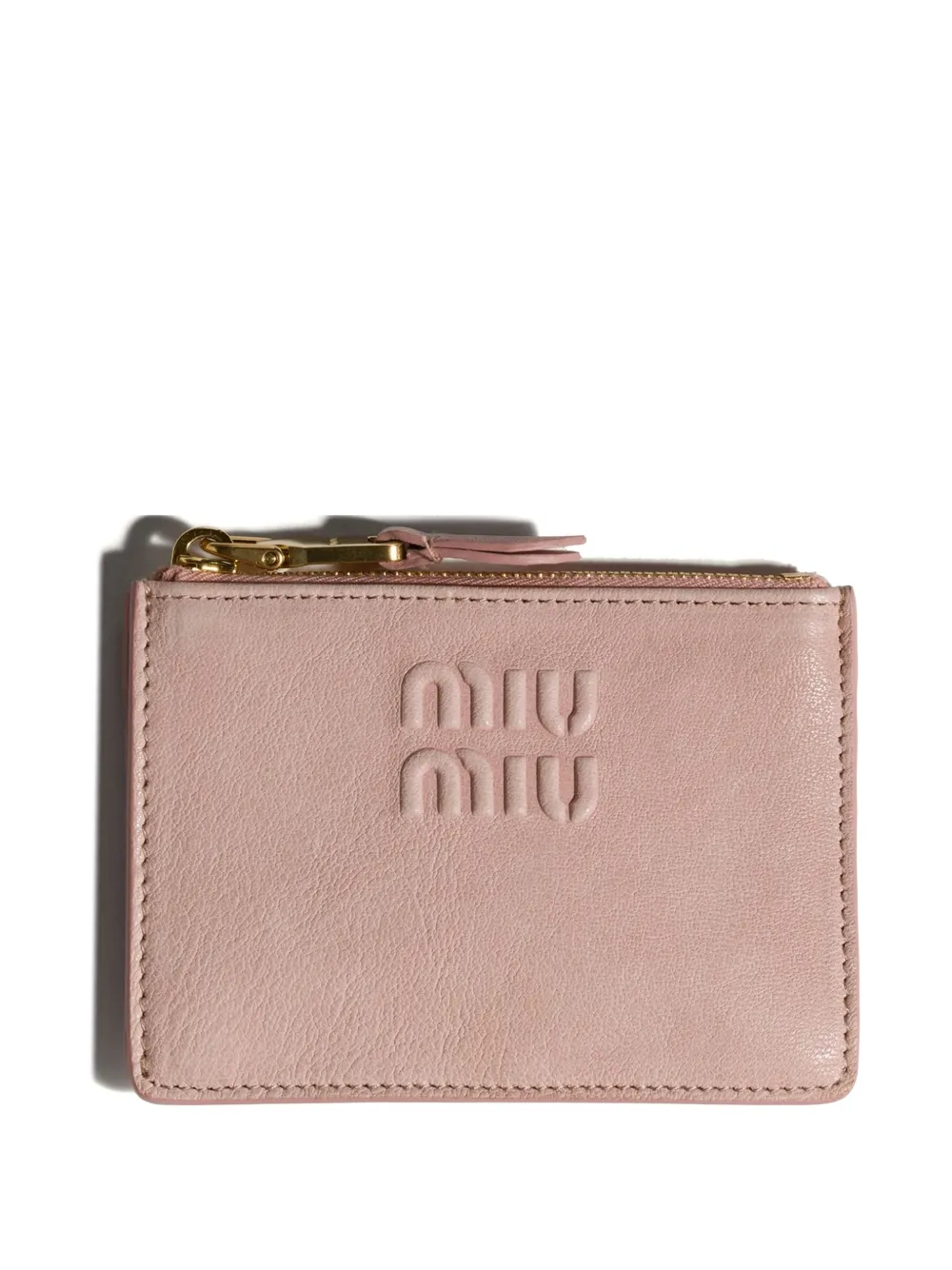 Miu Miu nappa-leather card holder - Rosa