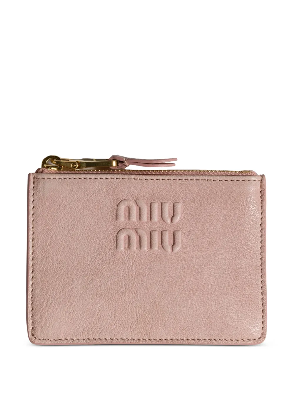 Miu Miu nappa-leather card holder - Rosa