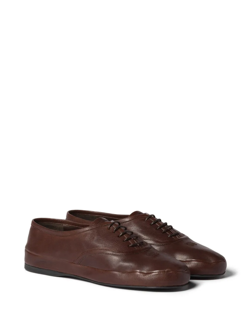 Miu nappa-leather laced shoes Bruin