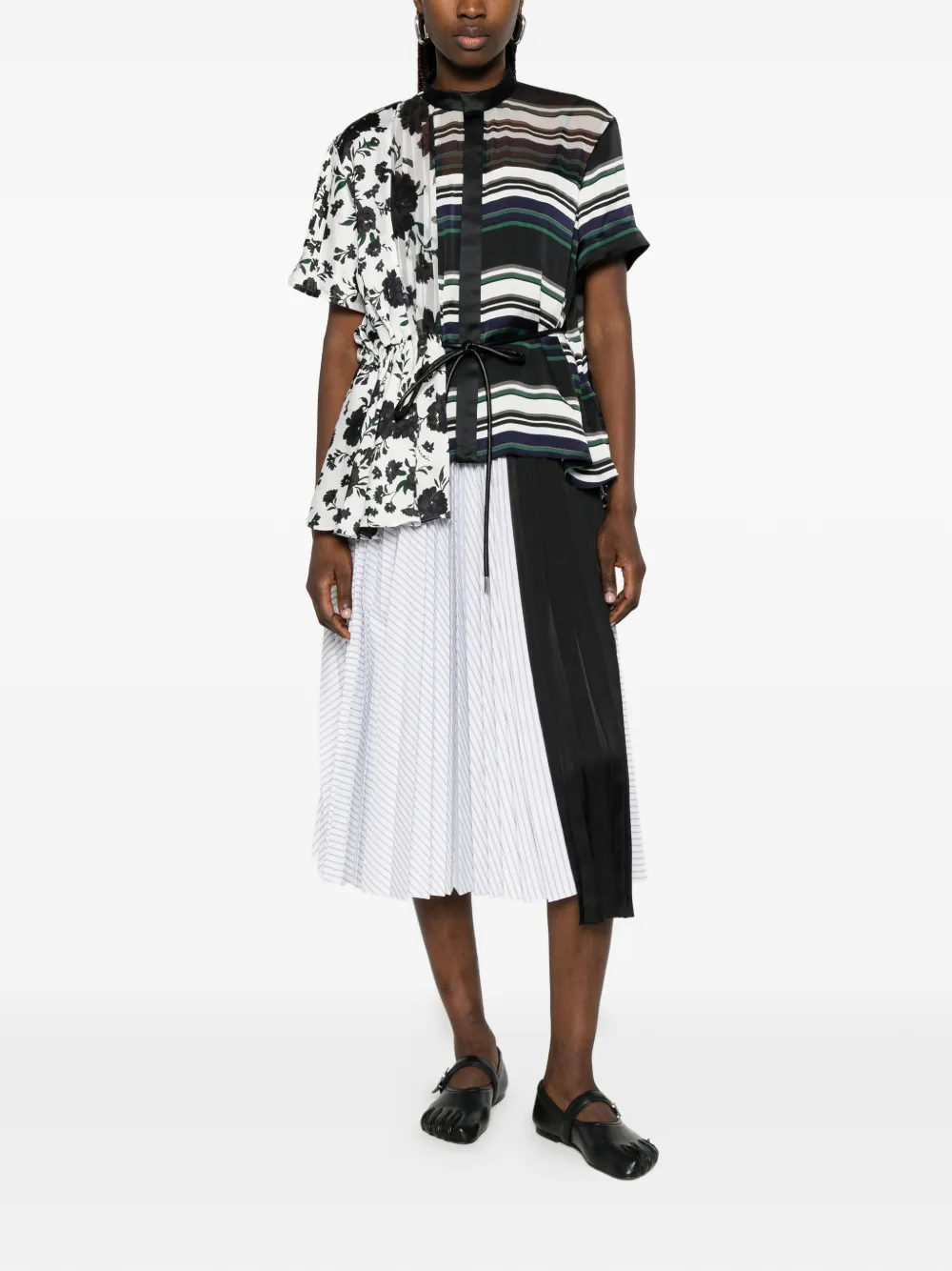 sacai Blouse met korte mouwen Wit