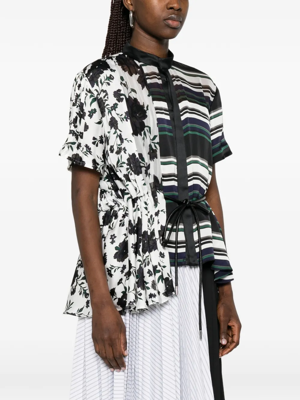 sacai Blouse met korte mouwen Wit