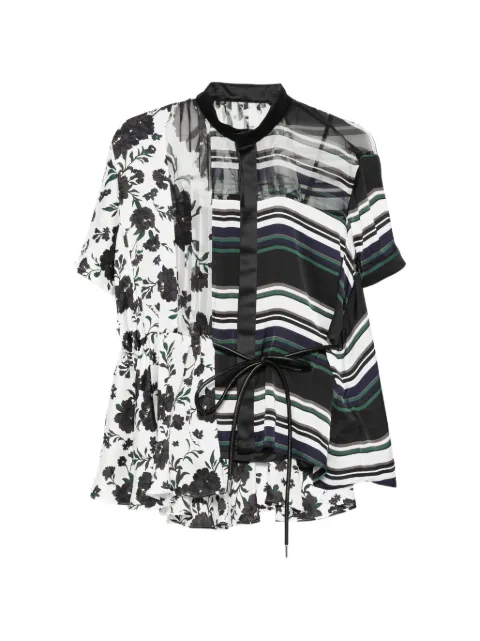 sacai short-sleeve blouse
