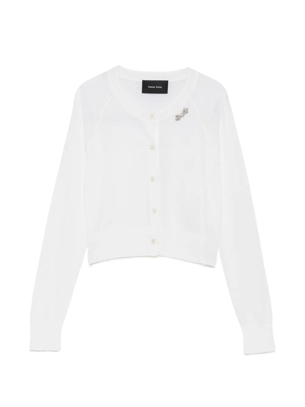 Simone Rocha crystal-embellished cardigan - Bianco