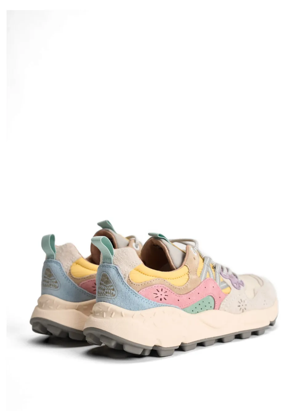 FLOWER MOUNTAIN Yamano 3 panelled sneakers Beige