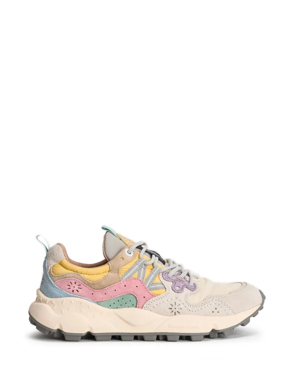 FLOWER MOUNTAIN Yamano 3 panelled sneakers Beige