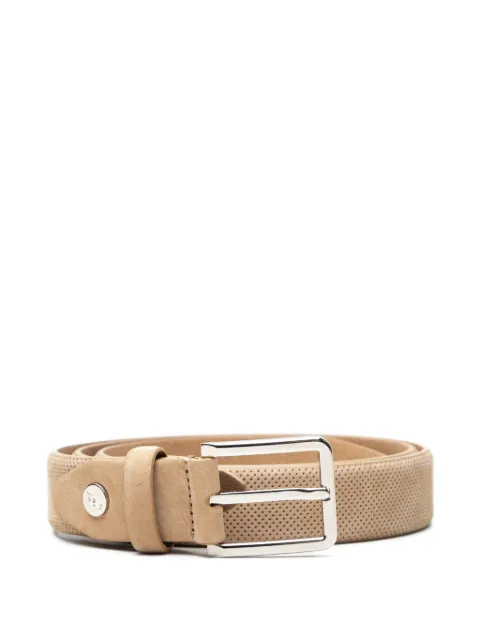 Brioni perforated buckle belt