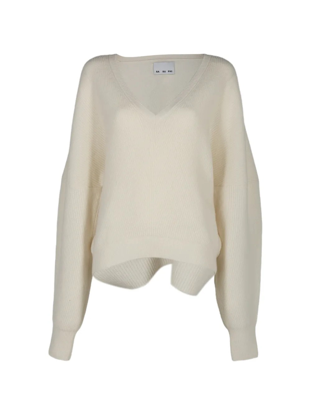 SA SU PHI English V-neck sweater - Toni neutri