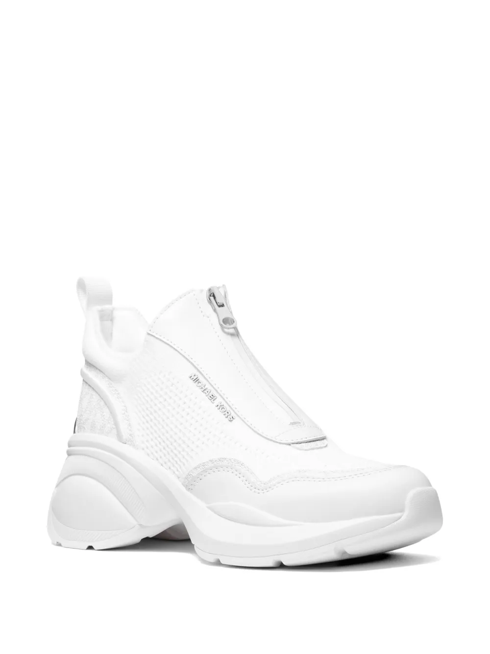 Michael Kors Zuma zip-up sneakers Wit