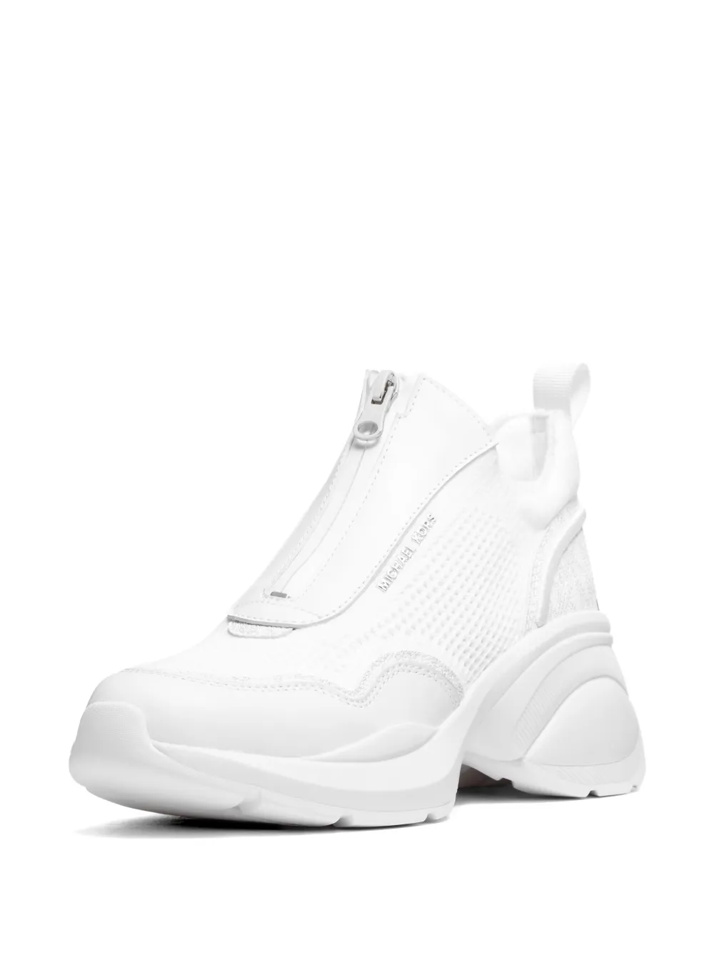 Michael Kors Zuma zip-up sneakers Wit