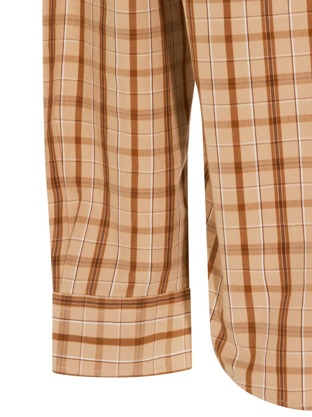 NN07 Deon geruit overhemd Beige