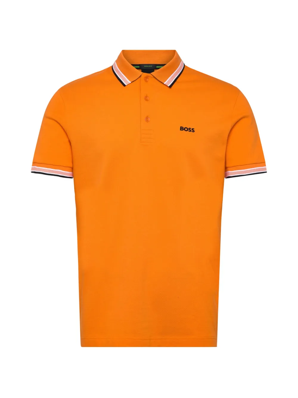 BOSS striped trim polo - Orange