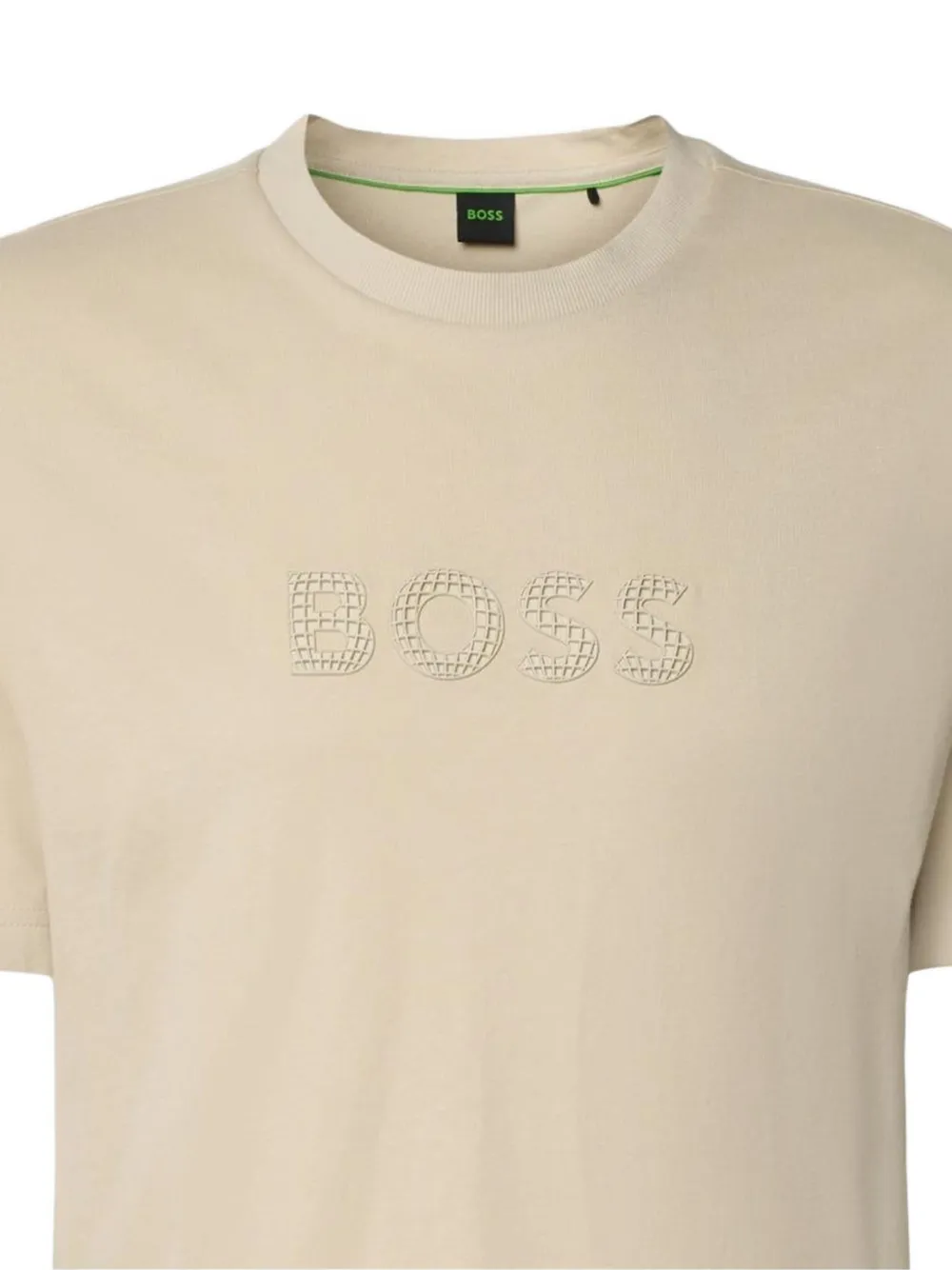 BOSS T-shirt met logodetail Beige