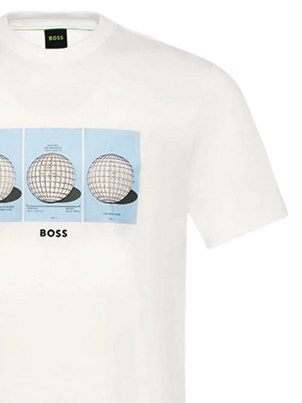 BOSS T-shirt met grafische print en korte mouwen Wit