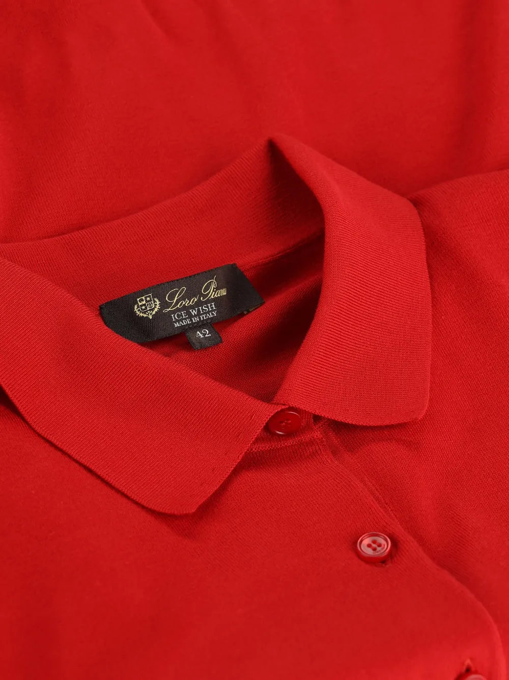 Loro Piana Poloshirt met knopen Rood