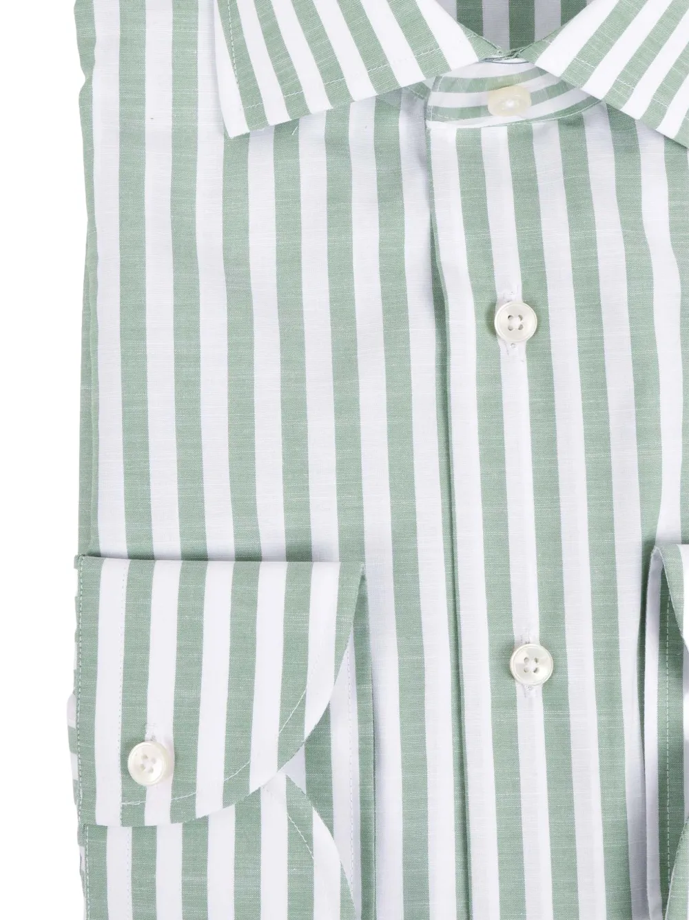 Xacus Travel Shirt gestreept overhemd Groen