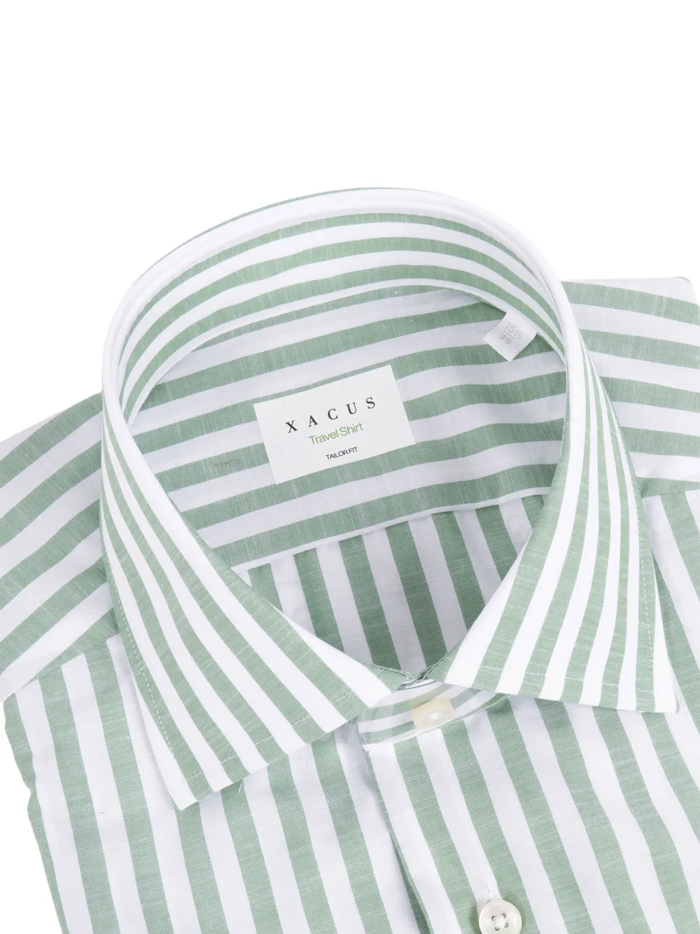 Xacus Travel Shirt gestreept overhemd Groen